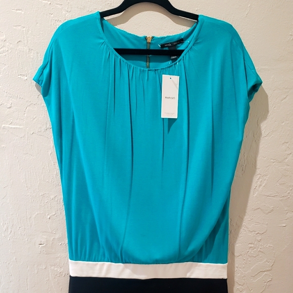 Mango color block dress. Size small NWT - Picture 1 of 7